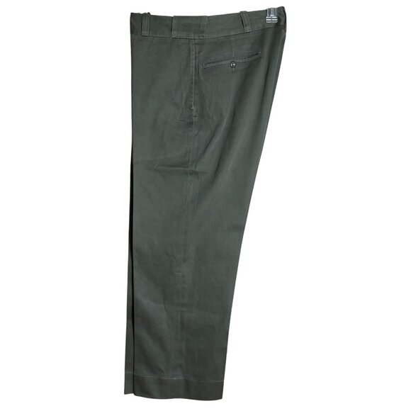 Vtg Red Camel Chino Pants Loden Green Twill Flat Front Trousers Mens 28 Inseam - Picture 1 of 7